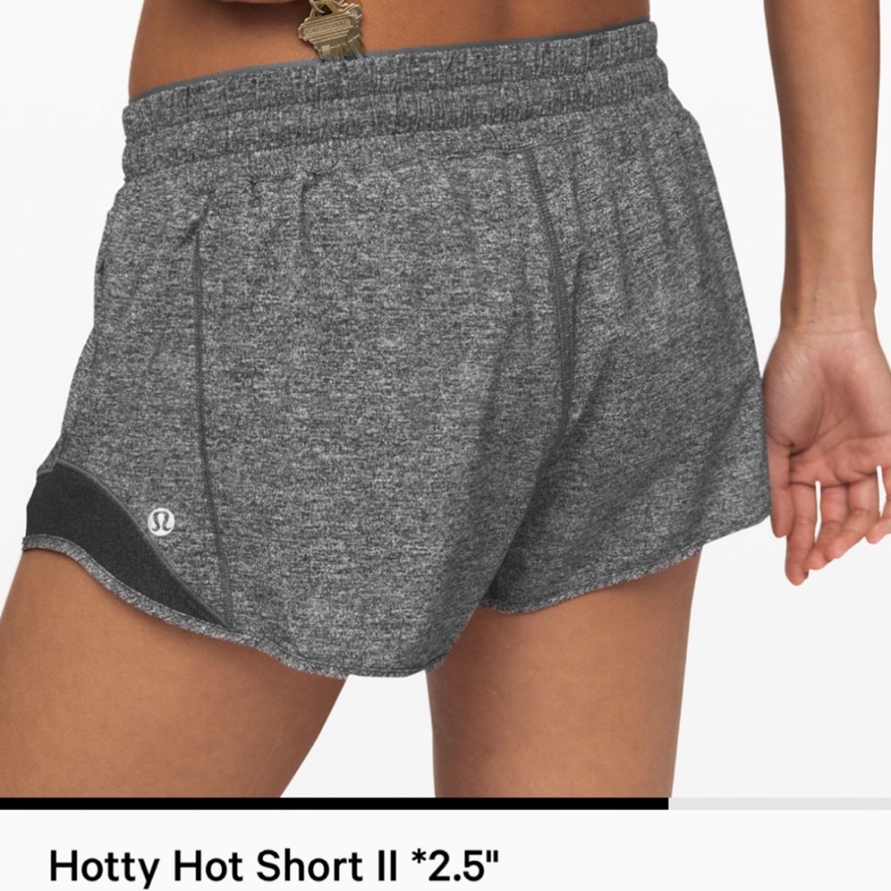 Grey Hotty Hot Lululemon 2.5” shorts